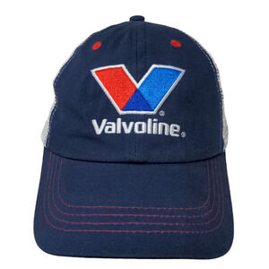 Valvoline Men's Snapback Mesh Back Hat Blue White OSFA Embroidered Logo